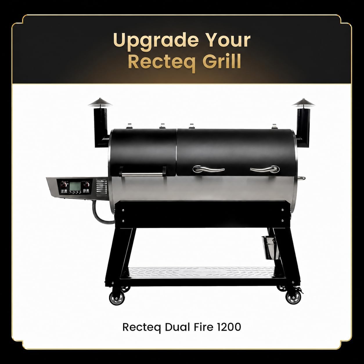 QuliMetal Folding Front Shelf for Traeger Pro 34, Texas Elite 34, Century 885 and Eastwood 34, 37" x 12" Heavy-Duty Grill Prep Table with Cutting Board, Stainless Steel Basin, Lid and 5 Hooks