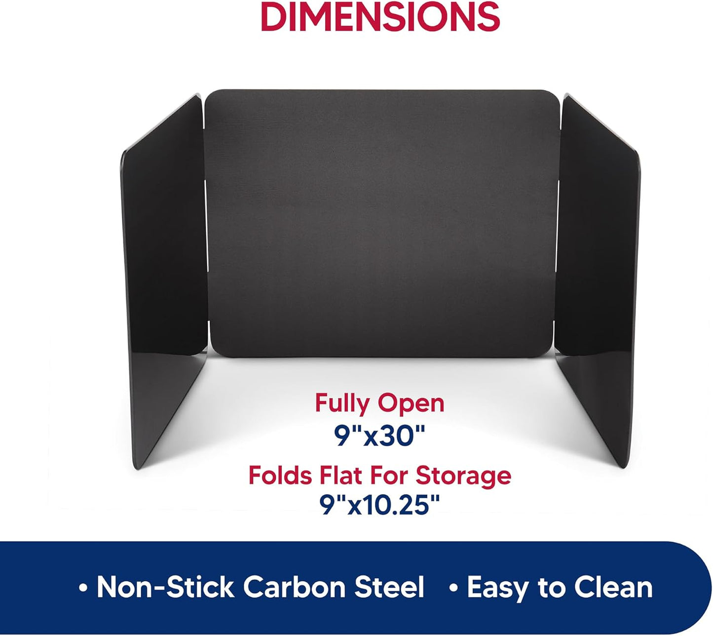 HIC Kitchen Splatter Screen, 18/8 Stainless Steel with Fine Mesh, 9-Inch, Fits Up To 8.5-Inch Pans