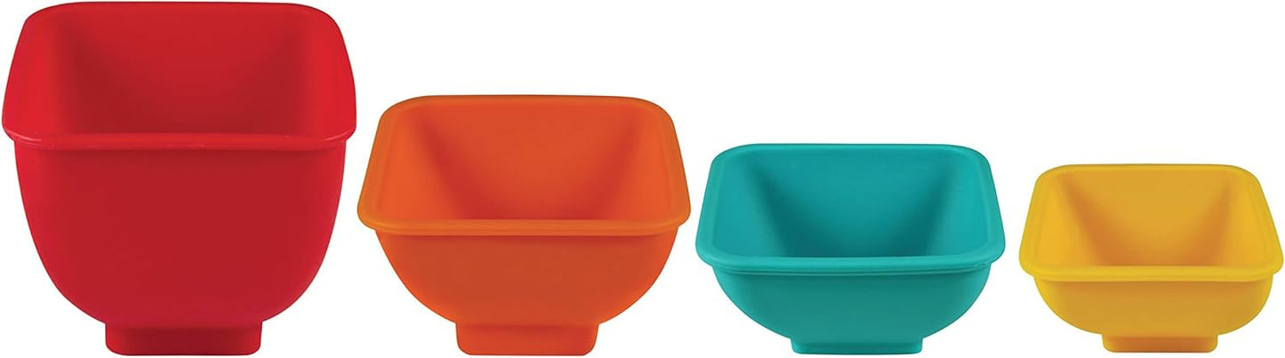 Mrs. Anderson’s Baking Flex and Pour Measuring Cups, Silicone, Super Flexible for Easy Pouring, Set of 4
