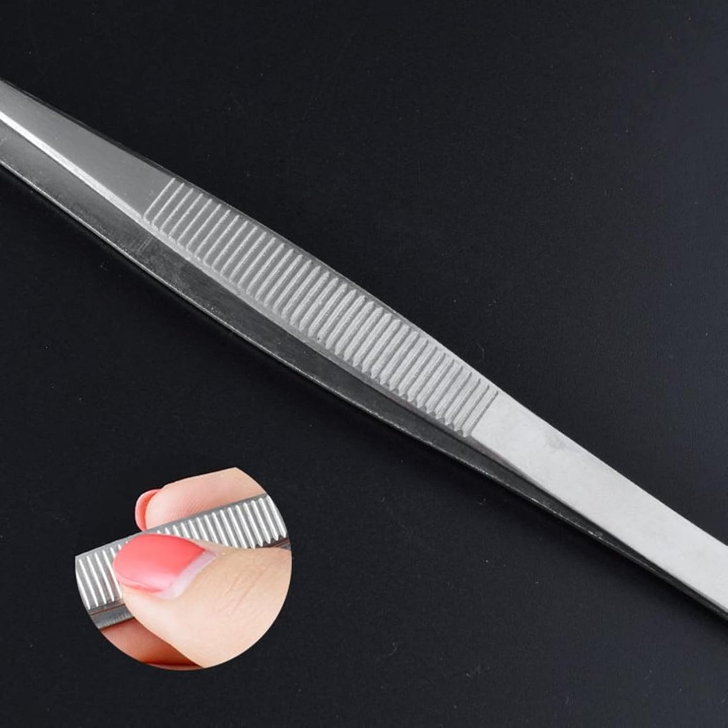 2-Pack 12-Inch BBQ Kitchen Tweezers Tongs, Extra-Long Stainless Steel Cooking Tweezers Dishwasher Safe for Grilling, Baking & Food Prep (12Inch BBQ Tongs)