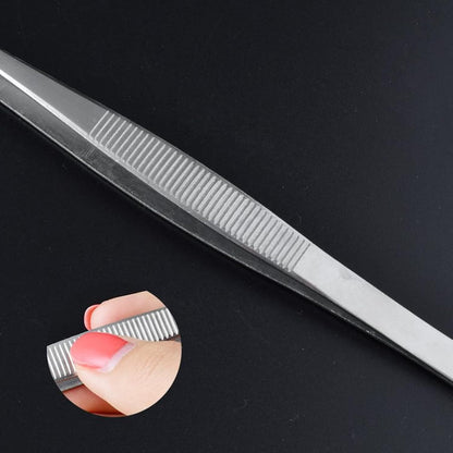 2-Pack 12-Inch BBQ Kitchen Tweezers Tongs, Extra-Long Stainless Steel Cooking Tweezers Dishwasher Safe for Grilling, Baking & Food Prep (12Inch BBQ Tongs)