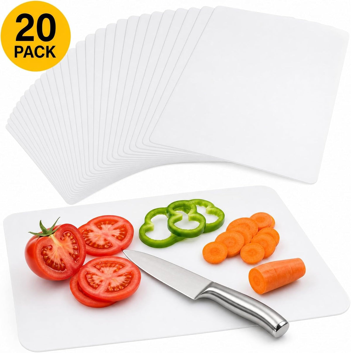 Kitchen Cutting Board | Flexible Chopping Mats | Food Safety | Hanging Hole for Easy Drying |12x15” Size