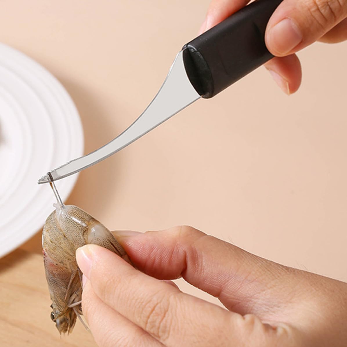 Shrimp Peeler Tool with Ergonomic Handle Stainless Steel 4 Pcs