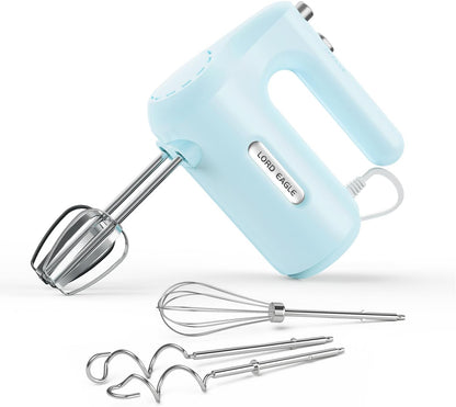 5-Speed Small Hand Mixer Electric, 300W Compact Portable, Black