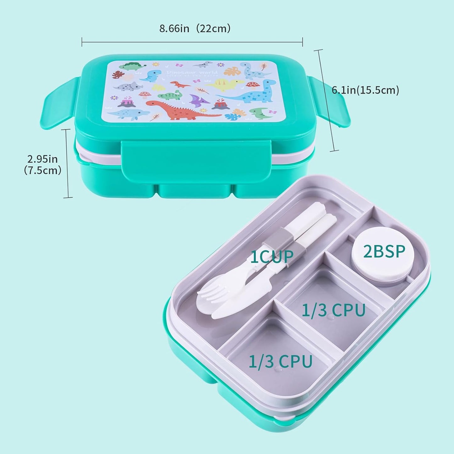 Bento Box for Kids Girls Boys, Adult,8-Compartment Leak-Proof Toddler Lunch Box for School, Drop-Proof Kids Lunch Containers with Insulated Bag, Microwave & Dishwasher Safe, BPA-Free,(Blue)