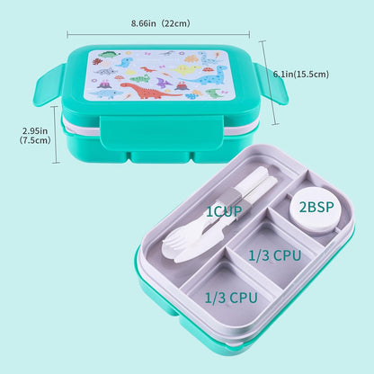 Bento Box for Kids Girls Boys, Adult,8-Compartment Leak-Proof Toddler Lunch Box for School, Drop-Proof Kids Lunch Containers with Insulated Bag, Microwave & Dishwasher Safe, BPA-Free,(Blue)