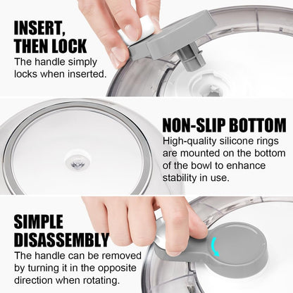KEOUKE Salad Spinner and Vegetable Chopper Set with 3 Blades, 4.2Qt Large Bowl for Effortless Lettuce Drying, Onion Dicing, and Potato Cutting