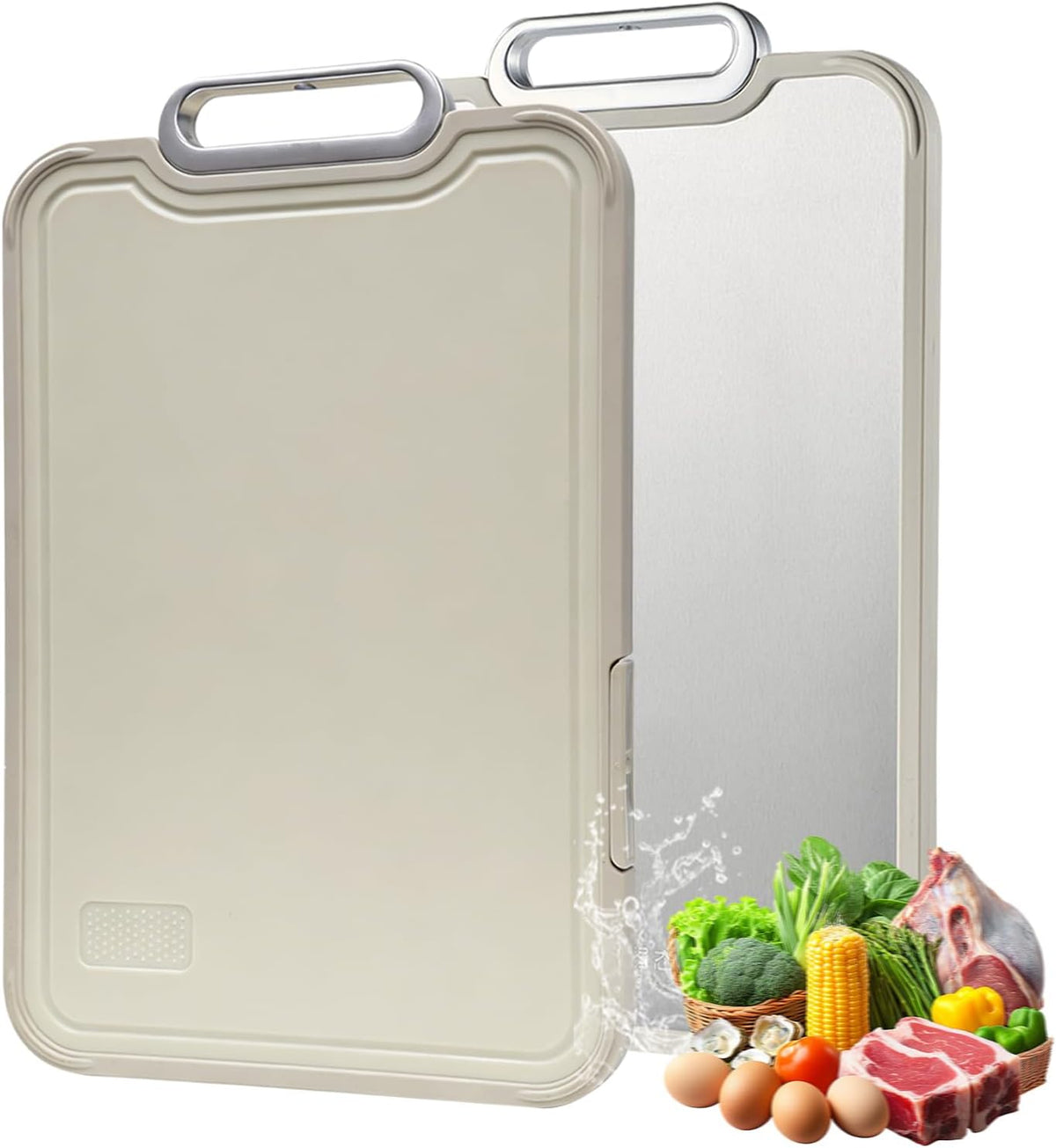 Titanium Cutting Board, Double Sided Pure Titanium Chopping Board, 16”×10”