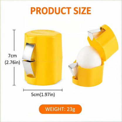 Egg Shell Opener, 2-in-1 for Raw & Boiled Eggs，Orange