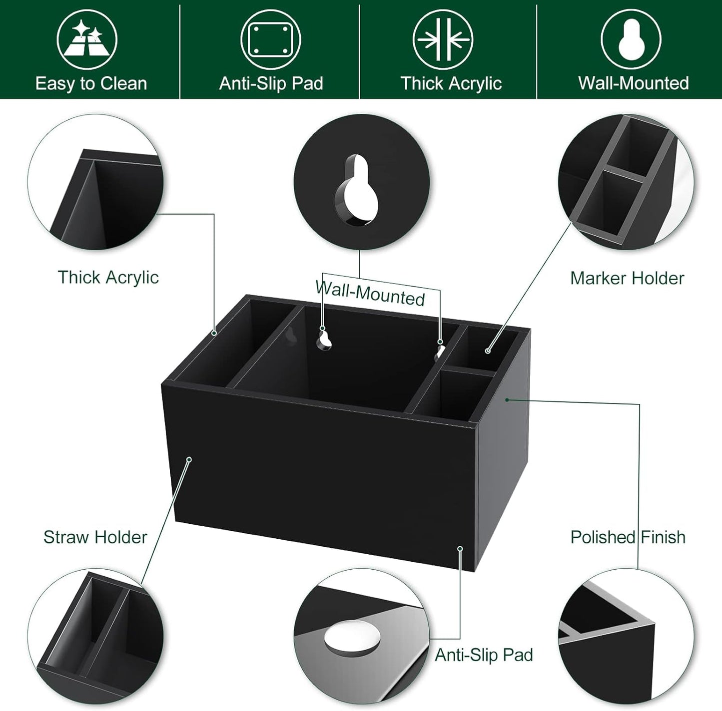 Double Cup Holder with Marker Slot, Party Cup Dispenser Acrylic Cup Organizer Mark Your Cup and Drink Up Caddy Modern Bar Counter Decor, Clear