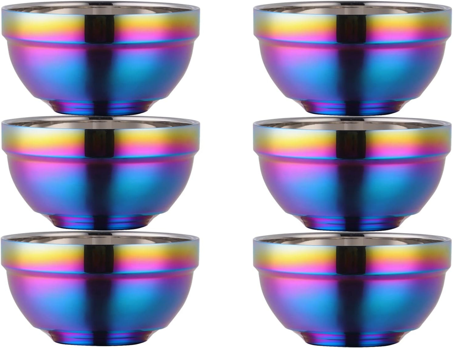 Stainless Steel Bowl Set: 500 ml Cereal Bowl, Set of 10 with Gift Box Included. Double Walled Insulated & Dishwasher Safe, Durable Deep Soup Bowl, Suitable for Home Kitchen & Child (Silver)