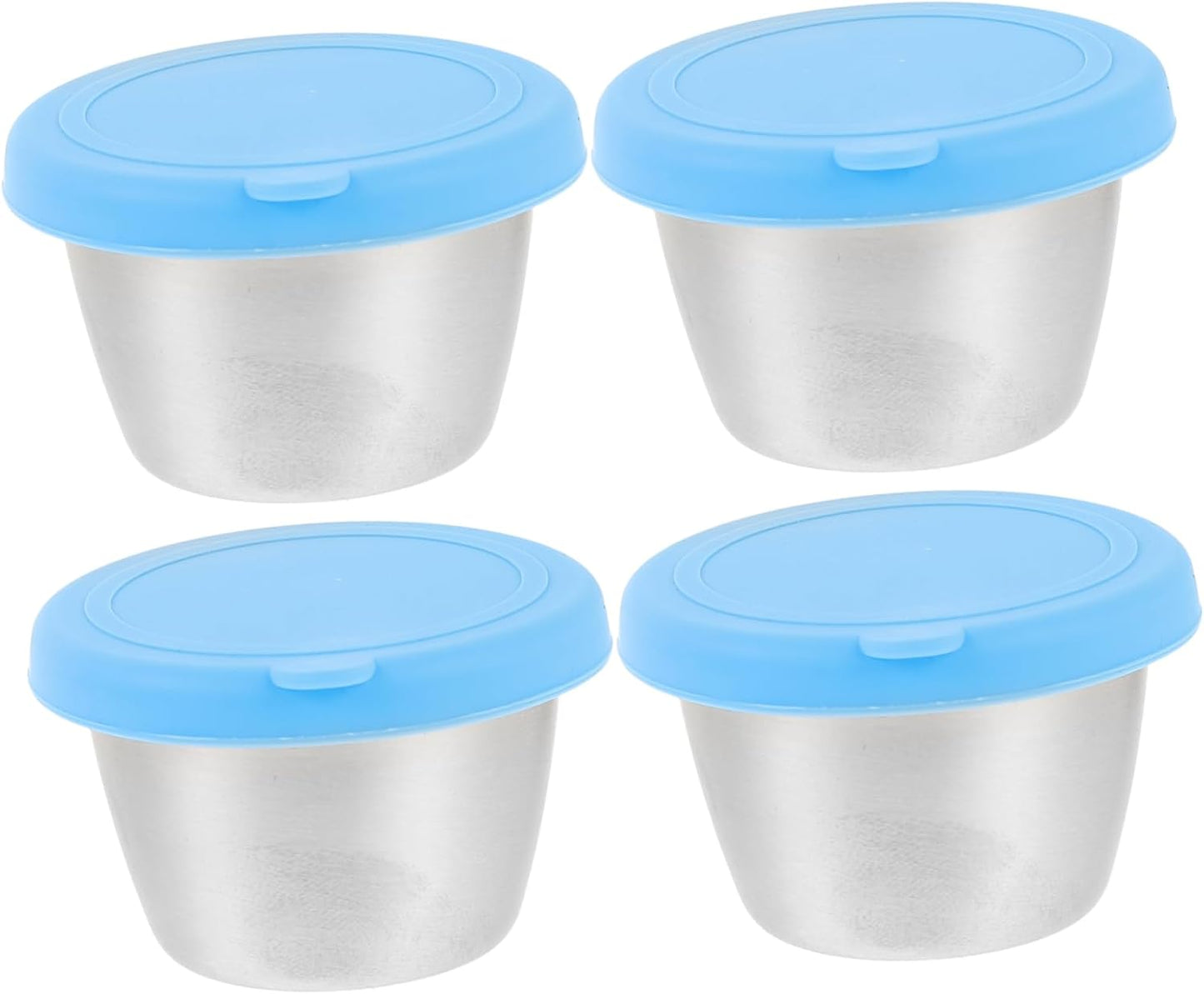 4Pcs Dip Cups with Lids Condiment Containers for Sauces Reusable and Leakproof for Parties Picnics and Meal Prep