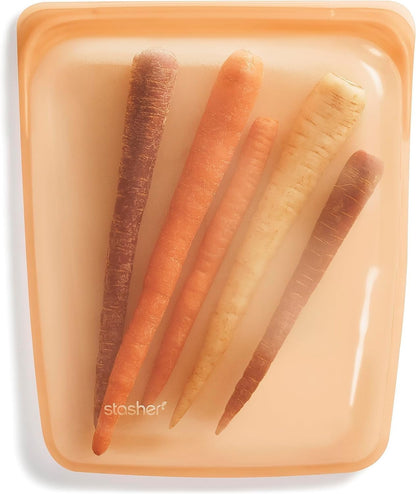 Stasher Premium Reusable Silicone Food Storage Bags, 2-Pack, Clear