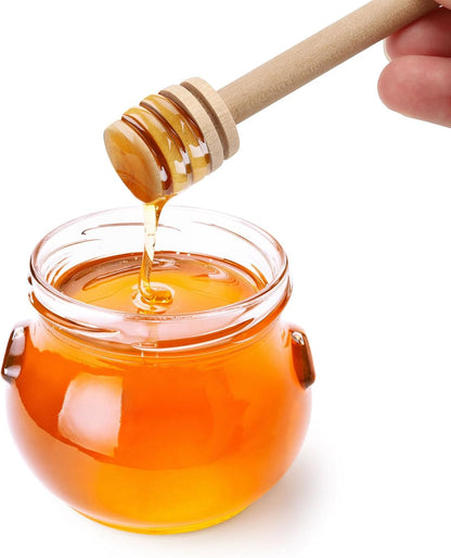 Honey Dipper Sticks- Wooden Honey Dipper 3 Inch Mini Honeycomb Stick for Christmas Halloween Party Favors
