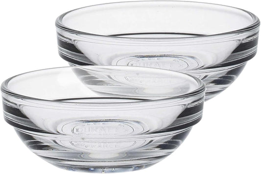 Duralex Made In France Lys Stackable Glass Bowl (Set of 4), 1 oz., 2.3 Inches, Clear