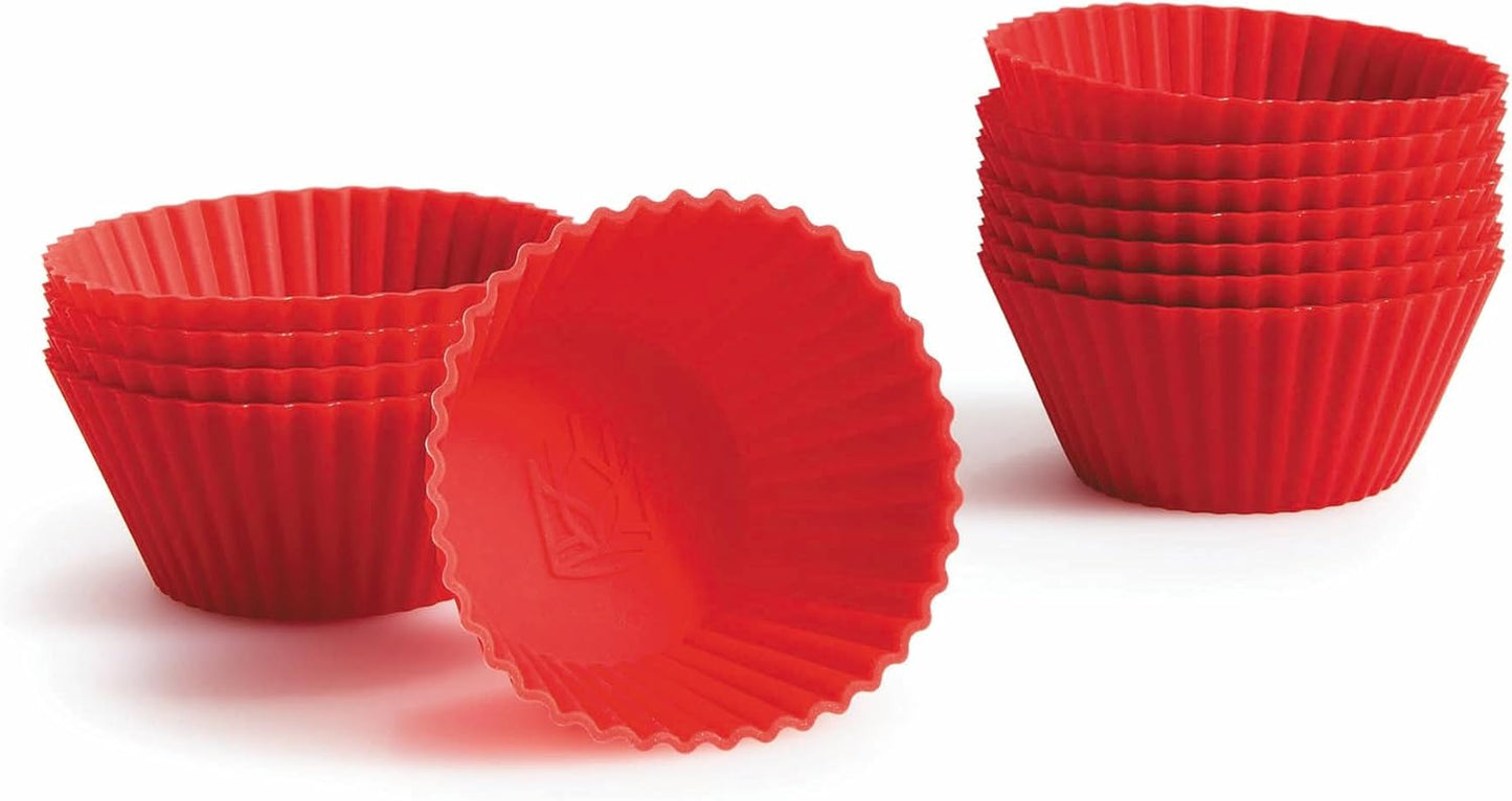 King Arthur Baking Company Silicone Muffin Cups, Regular Size, High-Heat Oven Safe Reusable Nonstick Food-Grade Silicone, Set Of 12, For Easy Baking And Release