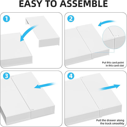Marbrasse Expandable Desk Drawer Organizer, Clear Plastic Drawer Organizer Tray with 10 Adjustable Compartments, Desk Organizers and Accessories, 5 Drawer Dividers for Office Supplies, Makeup(Clear)