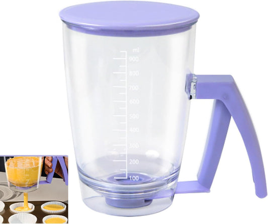 Pancake Batter Dispenser with Squeeze Handle, Purple