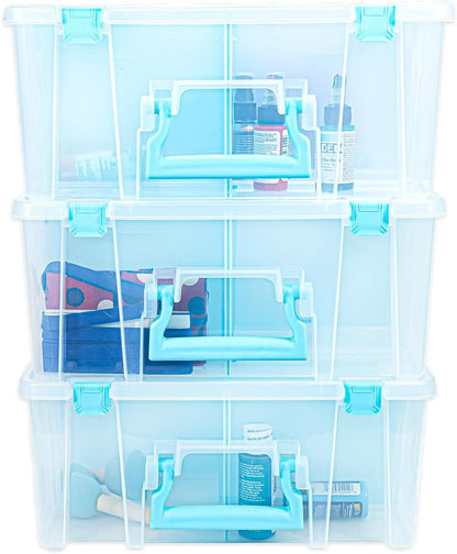 ArtBin 6990SO Super Satchel Double Deep Compartment Box - Art Storage with 8 Removable Compartments, Smart Closure for Craft Supplies (Gold - Pack of 1)