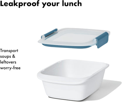 OXO Good Grips Prep & Go Snack & Dip Container, Snack Fuss-Free on the Move, Leakproof Reusable Small Meal Food Storage and Lid, Food Containers with Lids, Snack Organizer, 1.6 Cups/0.4 L
