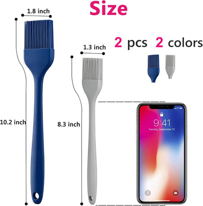 Hhyn Silicone Basting Pastry Brush Set 2 Pack