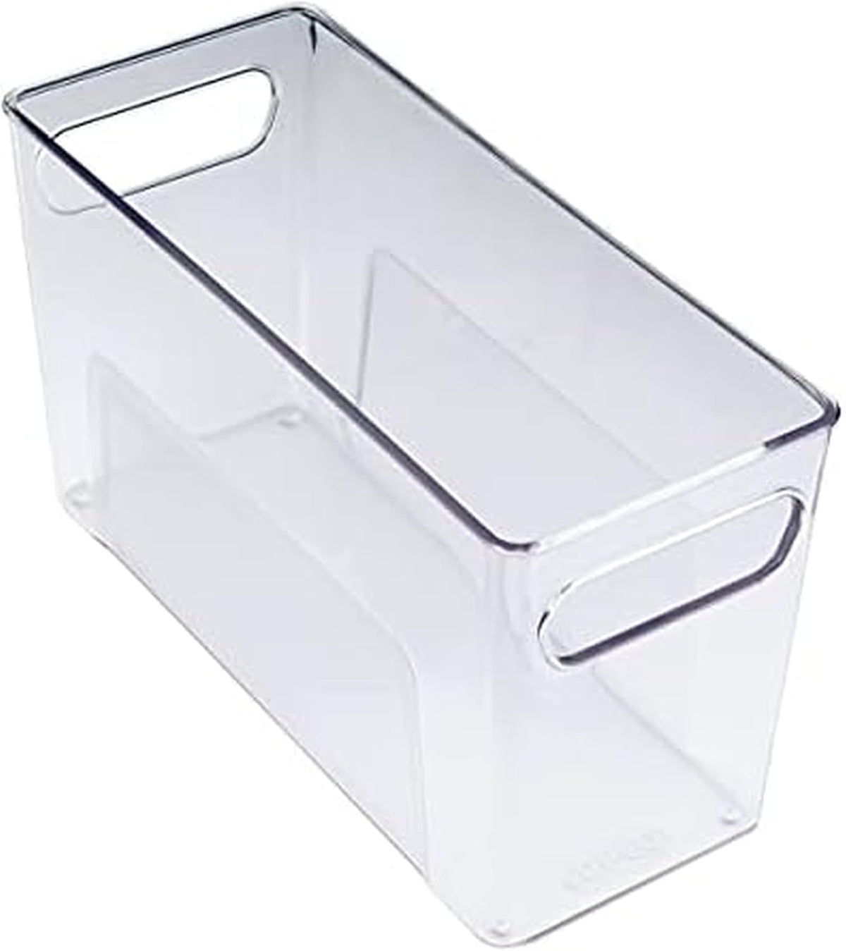 Copco Clear Narrow Storage Bin with Built-In Handles - Refrigerator Organizer, Pantry Organizers and Storage, Bathroom Organizer, Kitchen Organizers and Storage, Hand Wash