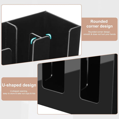 Coffee Cup Dispenser, Cup and Lid Organizer fits 5 to 16 oz Disposable Cups