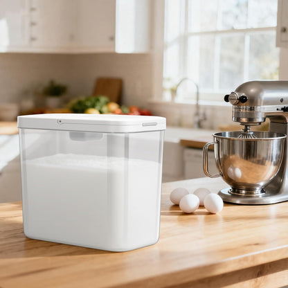 TBMAXS Versatile Storage Container Bin with Pop-up Lid & Scoop, Rice Flour Container Dog Cat Food Storage Container, Laundry Room Organization Household Essentials Kitchen Pantry Organizers