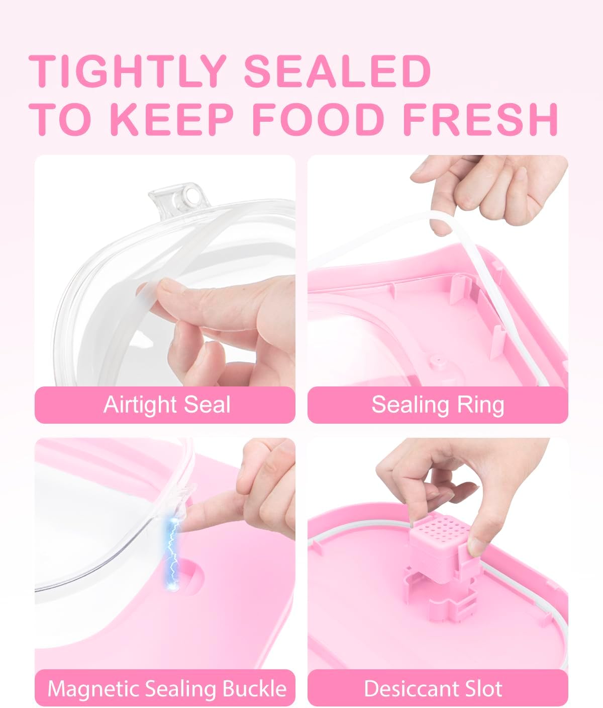 25-28Lbs Dog Food Storage Container Airtight,Collapsible Pet Food Storage | Dog Food Container with Handle,Wheels,Double Airtight Seal Fresh,Save Space,Pest/Mouse-proof,Small Cat Food Container,Scoop
