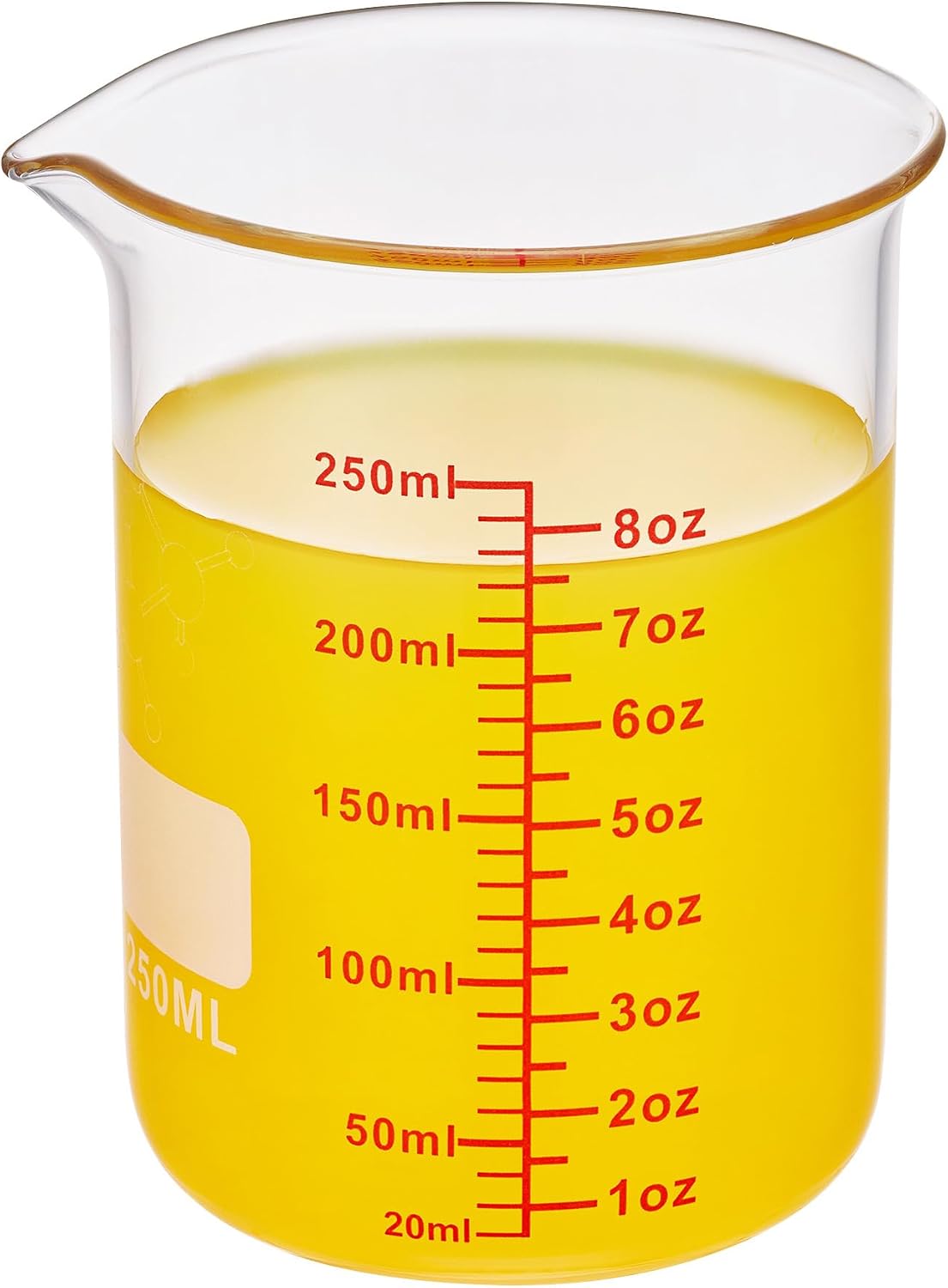 Ackers Mini Glass Measuring Beaker Set, Borosilicate, 2oz 4oz 8oz Measuring Cups