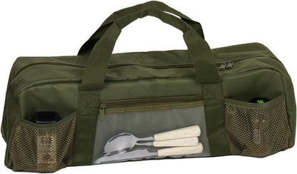 24" Grill Tool Storage Bag, Canvas, Black, Unisex, Classic Style, 60x24x24 cm/24 * 9.4 * 9.4 inches, Zipper Closure, Hand Strap, Perfect for Outdoor Grilling, Camping, Hiking
