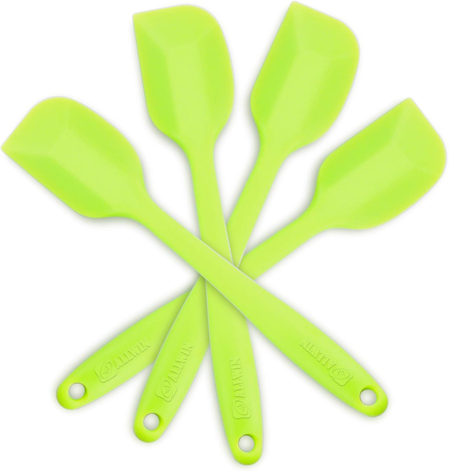 Silicone Spatula 4-piece Set, Heat-Resistant Spatulas, Non-stick Rubber Spatulas with Stainless Steel Core