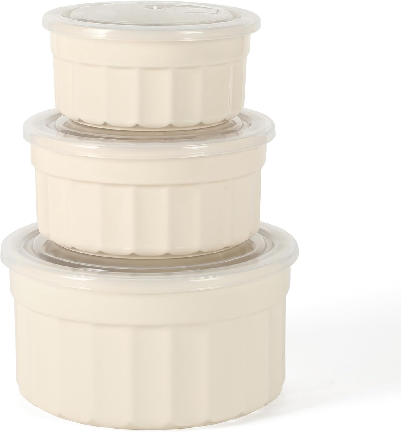 Martha Stewart Shadowbrook 5-Piece Borosilicate Glass Storage Container Set – Airtight Locking Lids, 21.6 oz Meal Prep, Leftover & Lunch Containers, Microwave, Oven & Dishwasher Safe