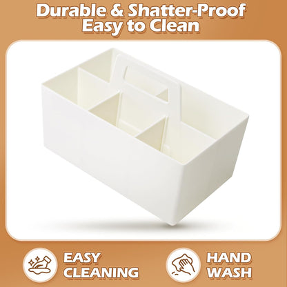 Silverware Caddy with Handle, Utensil Holder Organizer for Kitchen, Office, Bathroom