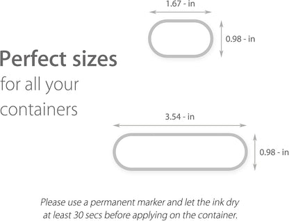 Removable Expiration Date Labels for Food Containers, Waterproof Food Storage Labels for Deli Containers, Best By Pantry Label, Freezer Refrigerator Label, Write On Kitchen Organization Label