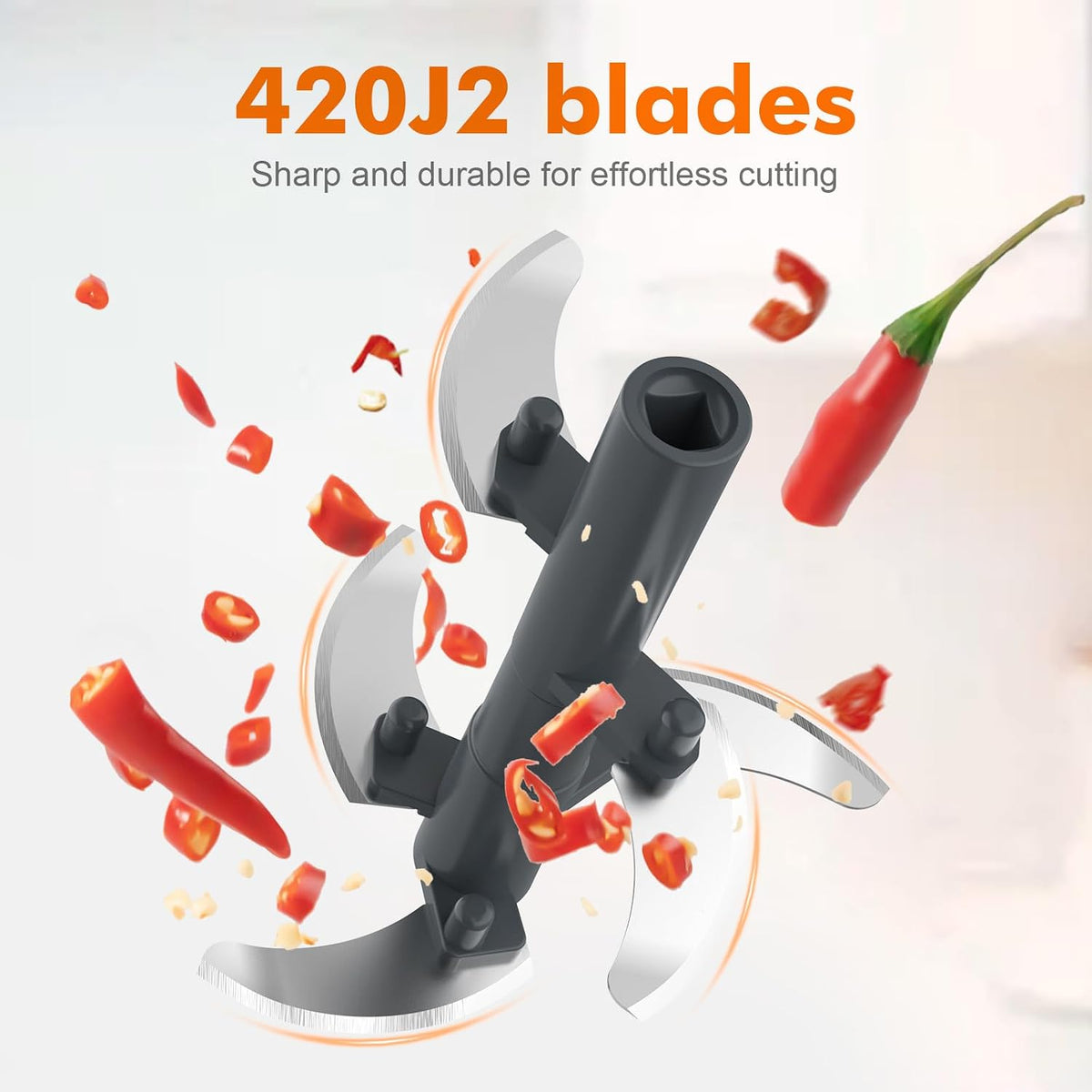 Ibergrif Manual Food Processor Vegetable Chopper, Portable Onion Chopper Garlic Mincer with Hand Pull String Cutter for for Veggies, Ginger, Fruits, Nuts, Herbs, 500ml, for Kitchen, Camping, RV, M501