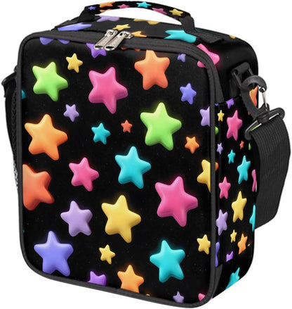 cfpolar Skull Skateboard Lunch Box for Boys Girls, Insulated Lunch Bags for Kids Reusable Mini Cooler Lunch Tote Lunchbox Thermal Meal Tote Kit with Shoulder Strap for Work School Picnic