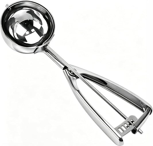 Saebye 4 oz Scoop, Large Ice Cream Scoop with Trigger, #8 Cookie Scoop,