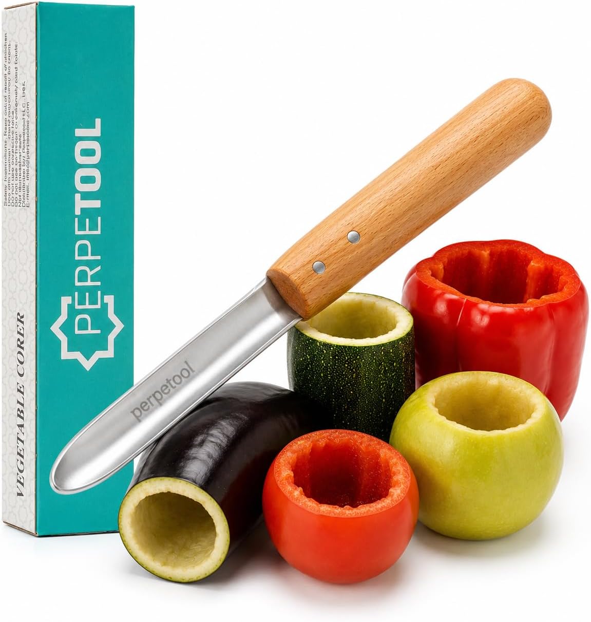 Vegetable Corer Tool, Zucchini & Eggplant Corer, Stainless Steel Corer