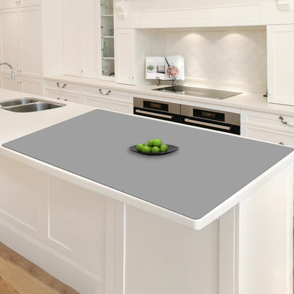 78.7"x23.6" Large Silicone Mat for Kitchen Counter, Heat Resistant Non-Slip Countertop Protector, Waterproof Silicone Craft Mat for Kitchen Island, Semitransparent
