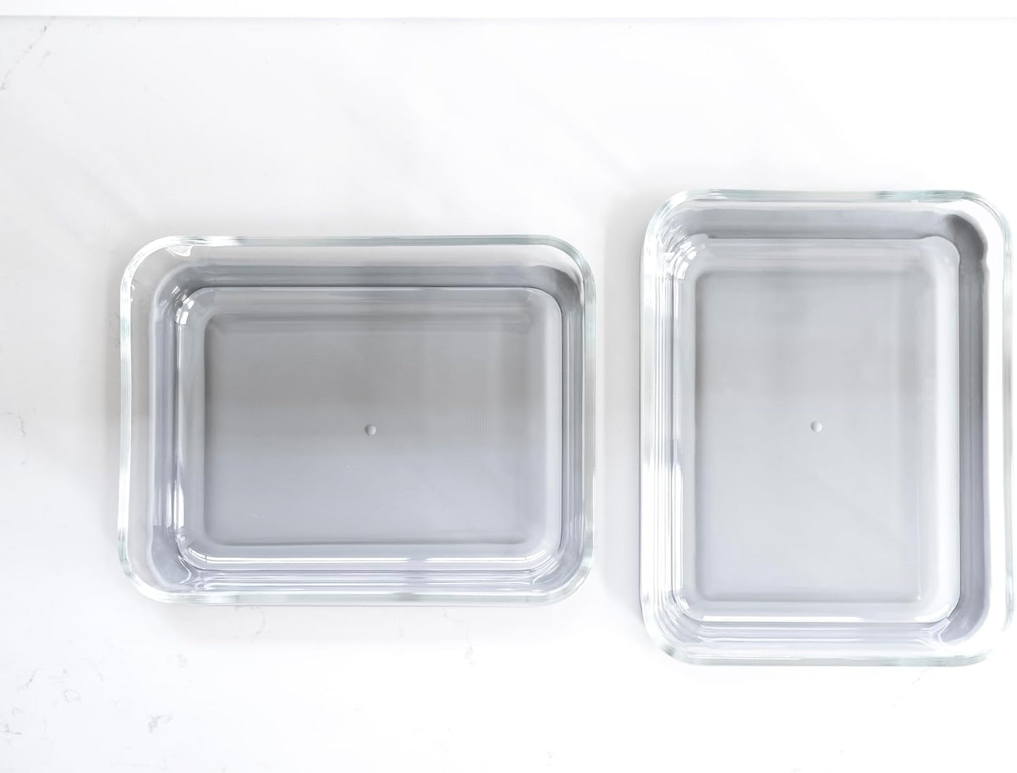 DURA LIVING 4-Piece Glass Food Storage Container (2 Containers + 2 Lids) | 6.55-Cup Rectangular, Leakproof | Microwave, Freezer, Oven & Dishwasher Safe | Ideal for Meal Prep & Pantry Organization