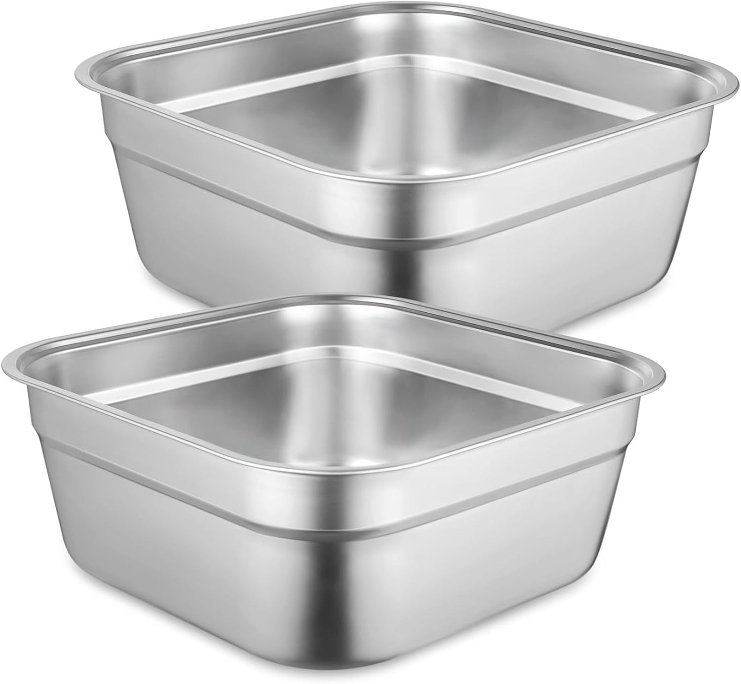 yeesport 2-in-1 Washing Up Bowl Set, Stainless Steel Dish Tub with Colander, Fruit Vegetable Washing Basin, Multi-purpose Bowl Kit for Washing and Draining Rice, Pasta, Food Strainer Mixing Bowl