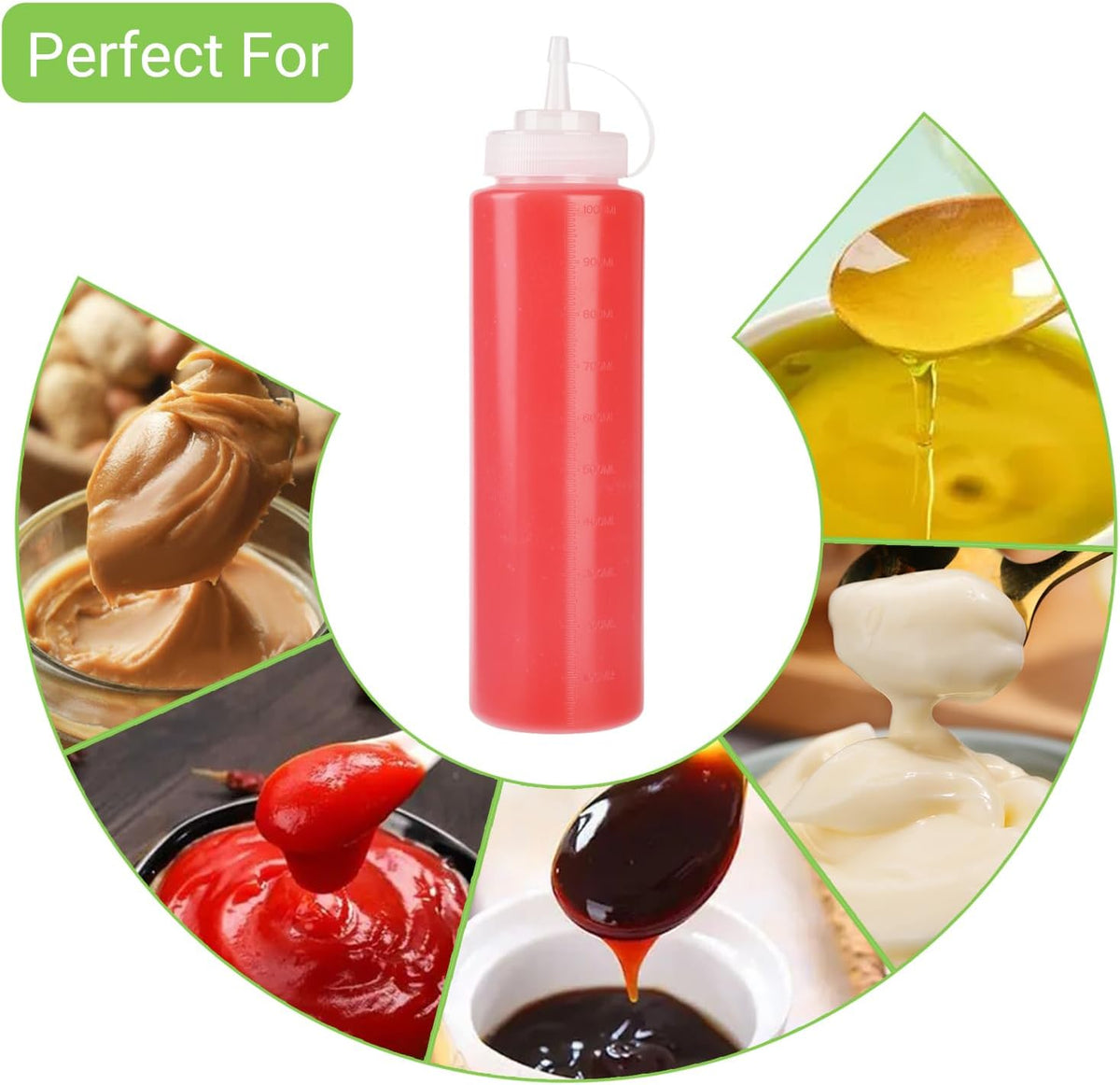 32 oz / 1000 ml Plastic Squeeze Bottles 3-Hole