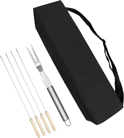 BBQ Tool Storage Bag, Heavy Duty Tools Bag, 600D Oxford Cloth, Outdoor Grill Accessories Bag for Camping Picnic Trip (22X5X8Inch)