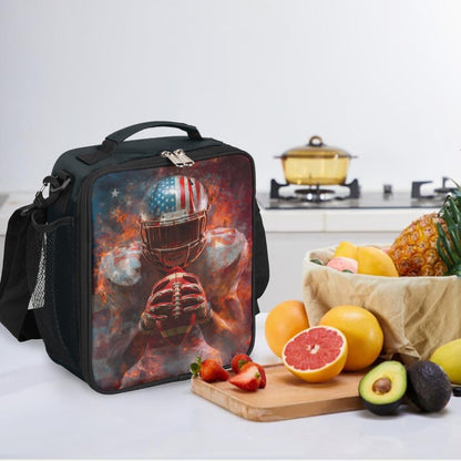 cfpolar Skull Skateboard Lunch Box for Boys Girls, Insulated Lunch Bags for Kids Reusable Mini Cooler Lunch Tote Lunchbox Thermal Meal Tote Kit with Shoulder Strap for Work School Picnic