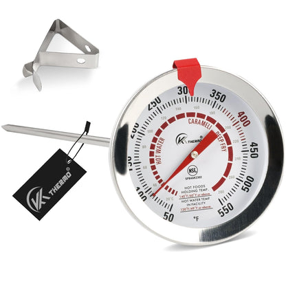 Oven Thermometer 2.75-Inch Dual Scale, 50-300°C/100-600°F, NSF 2‑Pack
