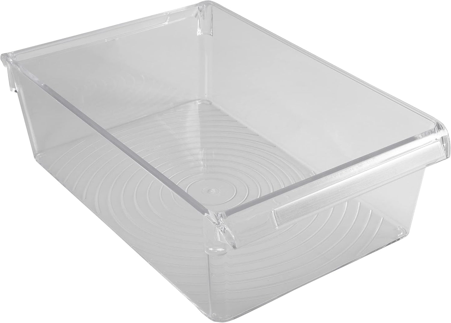 Kitchen Details 2 Pack Medium Refrigerator Storage Bin | Fridge & Freezer | Kitchen Organization | Stainless Steel Handle | Countertop | Cabinets | Pantry | Clear
