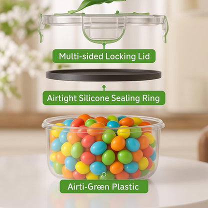 70 Pcs Large Food Storage Containers with Lids Airtight-2500ML to Small Box,Total 22812 ML Stackable Kitchen Bowls Set(35 Containers,35 Lids)-BPA Free Leak proof Plastic Boxes-Microwave safe