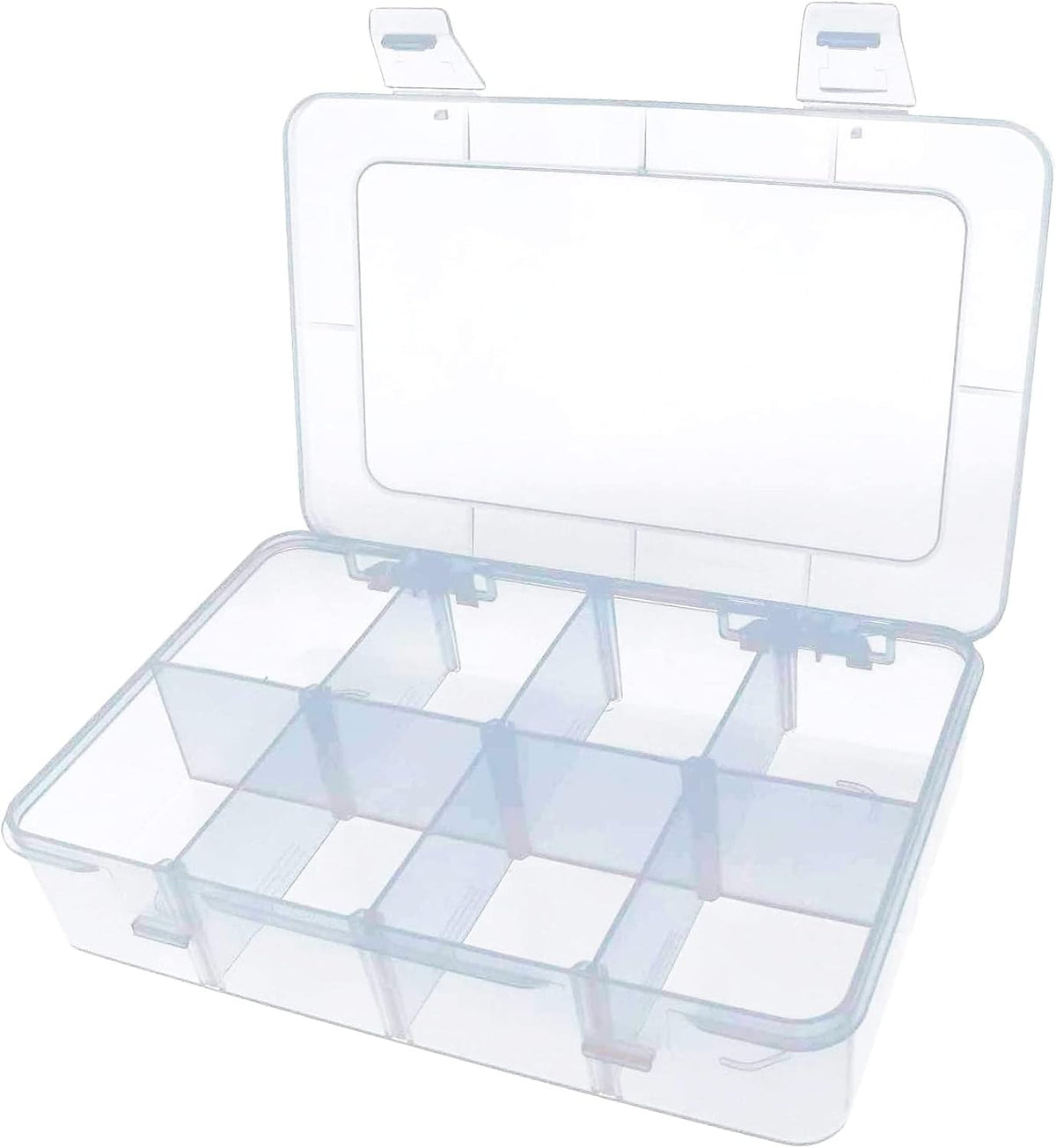 Xiaoyztan Clear Plastic Organizer, 12 Grids with Adjustable Dividers, Jewelry Box Bead Storage Container for Small Parts, Fishing Tackle, DIY Crafts, and Earrings