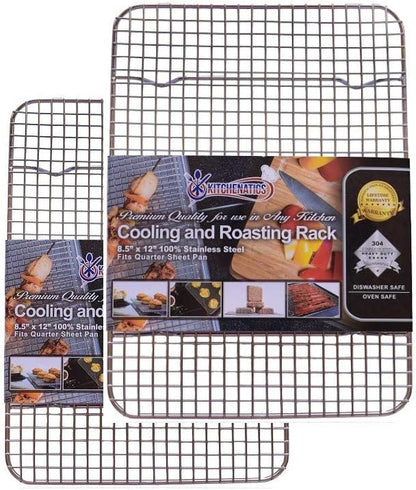 Kitchenatics 4-Tier Stackable Cooling Rack Space Saving Baking Set, 15x10"